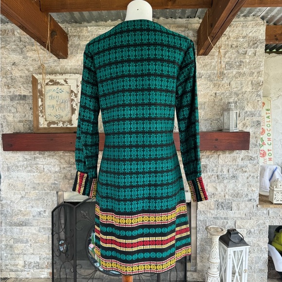 Vintage 1960s Dress Batik Dress Cotton Weave Size 8 - Picture 6 of 16